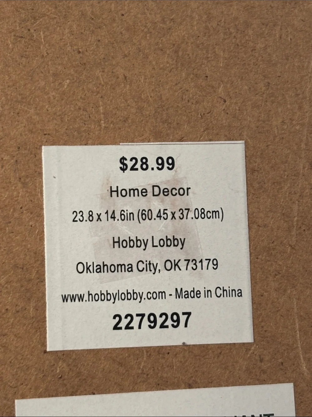 Hobby Lobby Laundry Room Sign - Brown & White